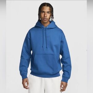 Nike Swoosh NY vs NY Fleece Hoodie Pullover Sweater Mens sz Large Court Blue